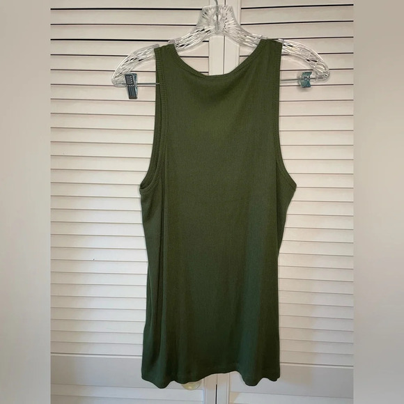 J. Crew NWT Green Olive Scoop-neck Size XXL Women’s 1993 Favorite Tank Ribbed - Picture 8 of 12
